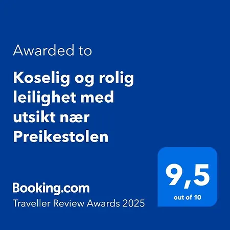 Apartmán Koselig Og Rolig Med Utsikt Naer Preikestolen